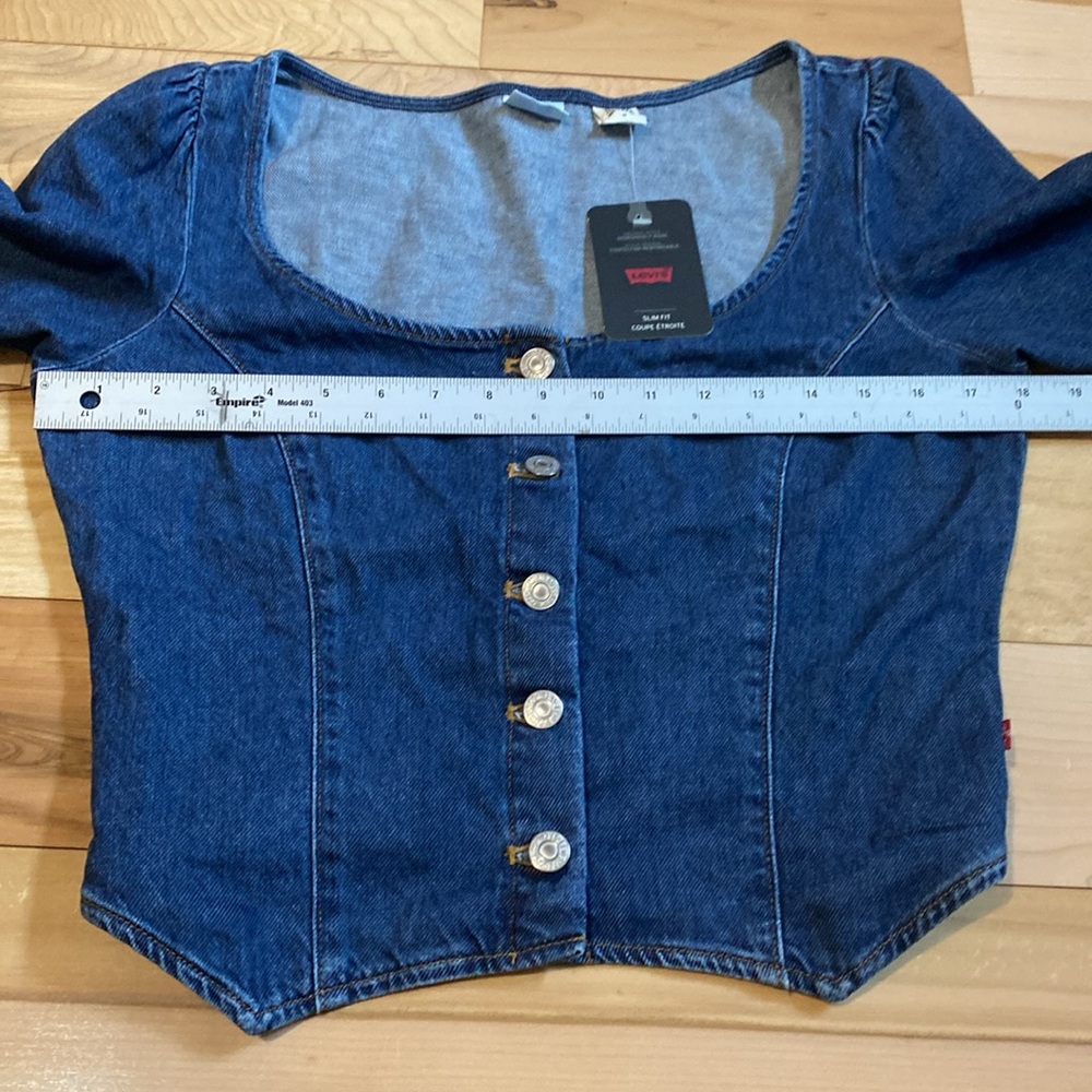 Levi’s Denim Long Sleeve Button-Up Top - Picture 3 of 17